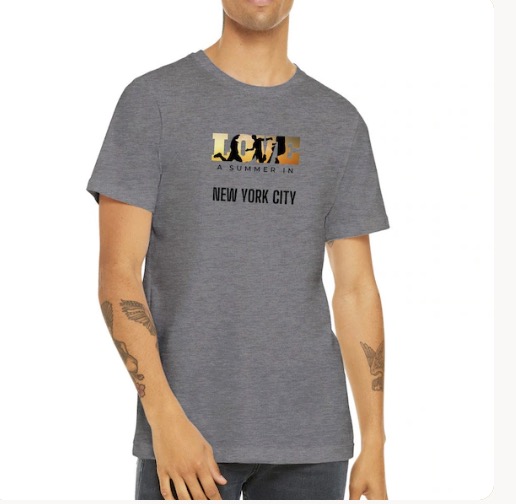 Love Summer NYC Tee in grey