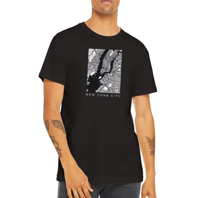 NYC Travel Gifts — New York City map tee